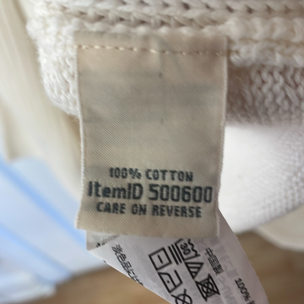 L.L. Bean Cream Open-Front Ribbed Cardigan - Picture 6 of 15